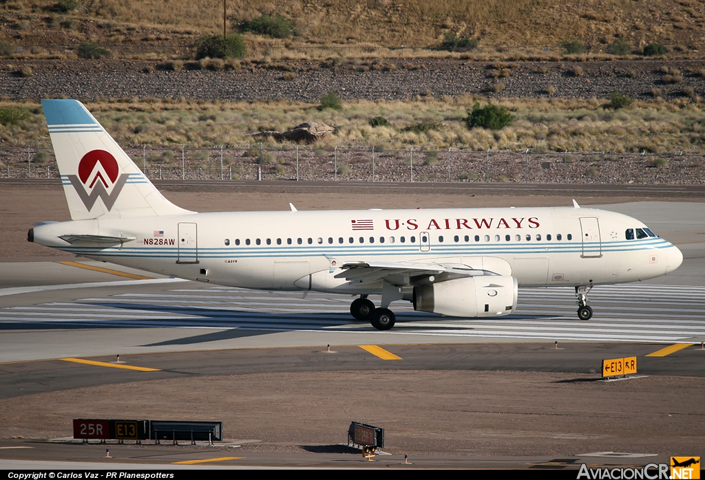 N828AW - Airbus A319-132 - US Airways