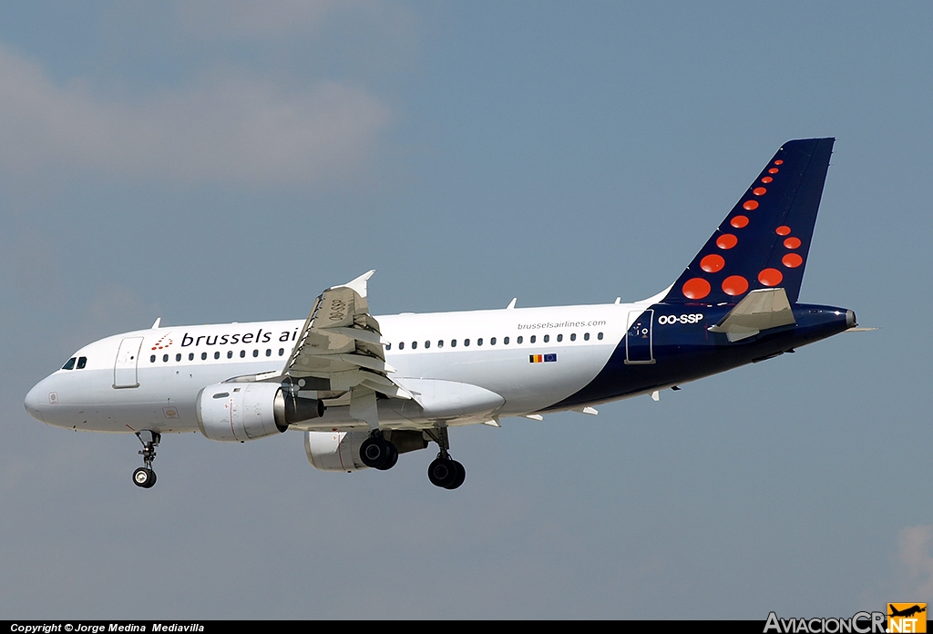 OO-SSP - Airbus A319-113 - Brussels airlines