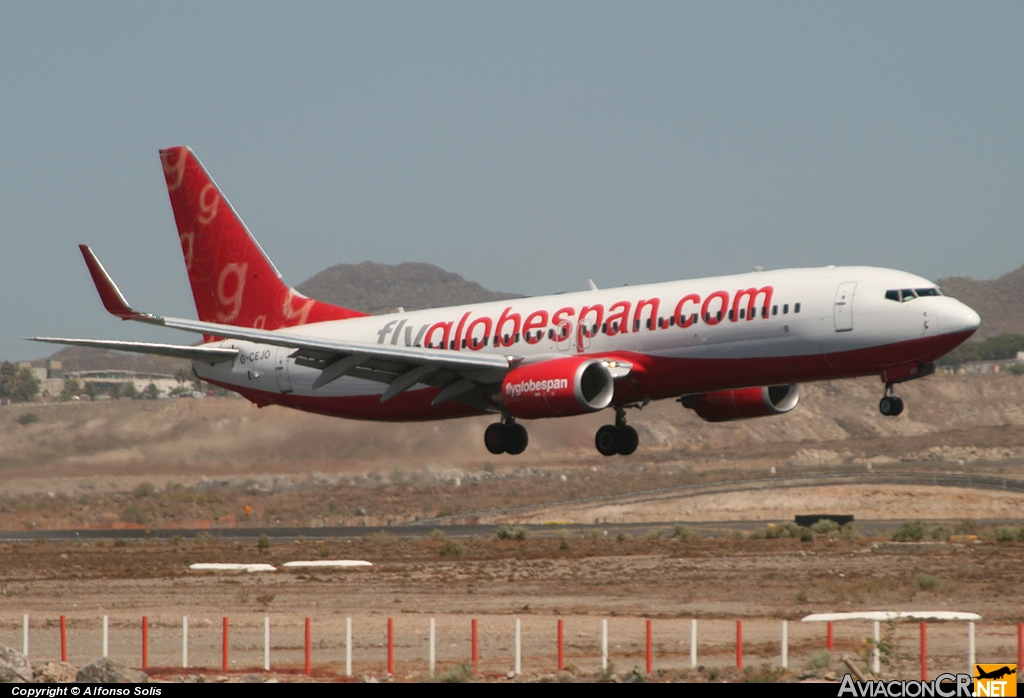 G-CEJO - Boeing 737-8BK - Flyglobespan