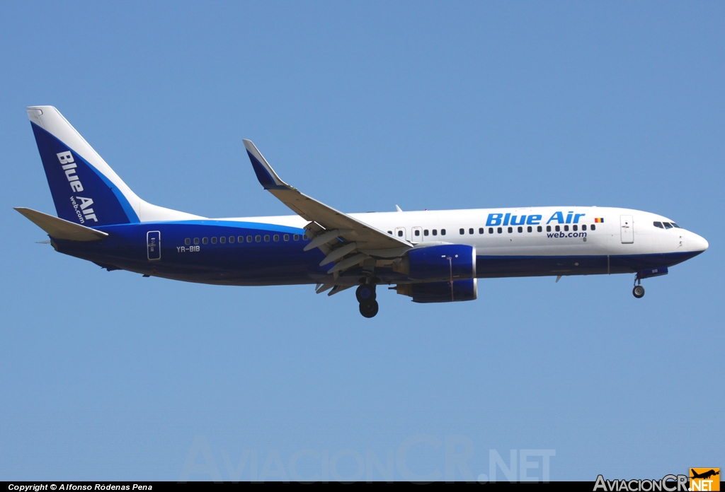 YR-BIB - Boeing 737-8BK - Blue Air