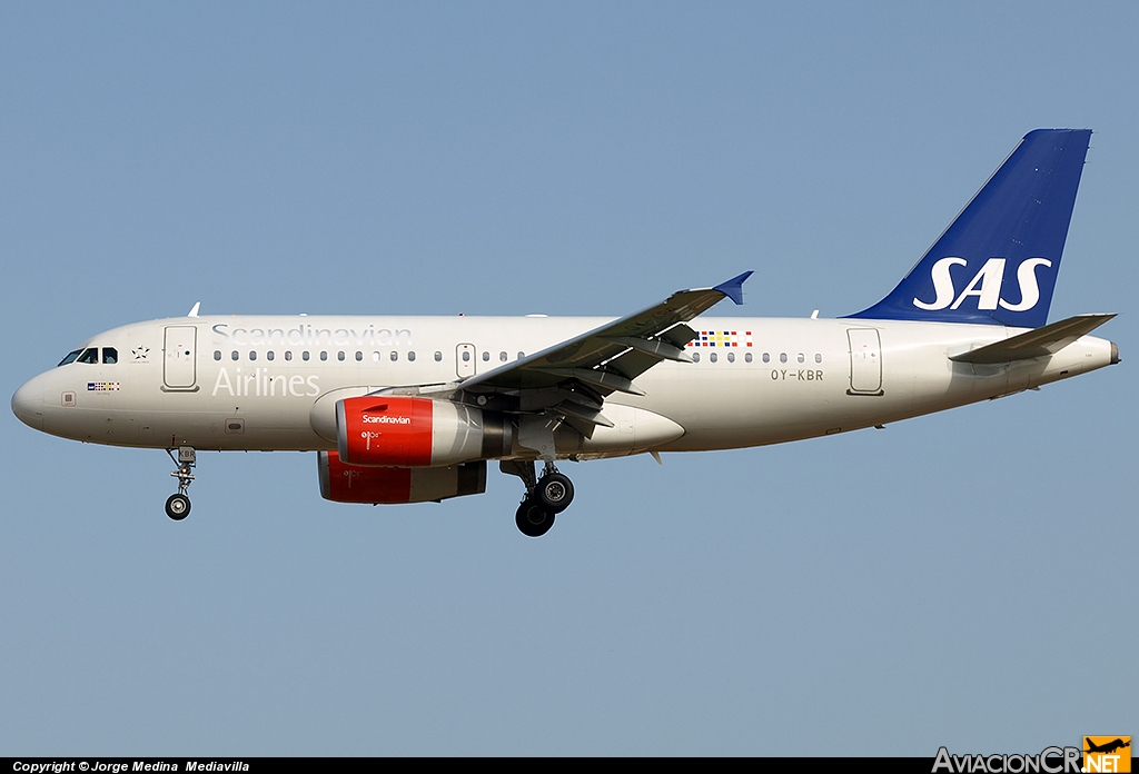 OY-KBR - Airbus A319-131 - Scandinavian Airlines - SAS