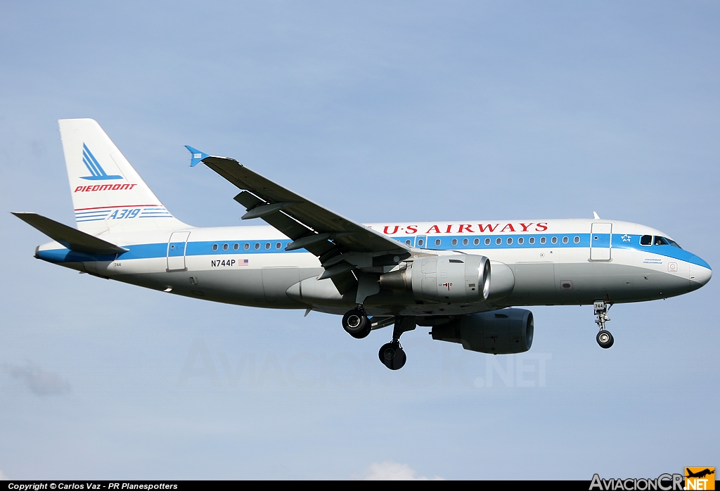 N744P - Airbus A319-112 - US Airways