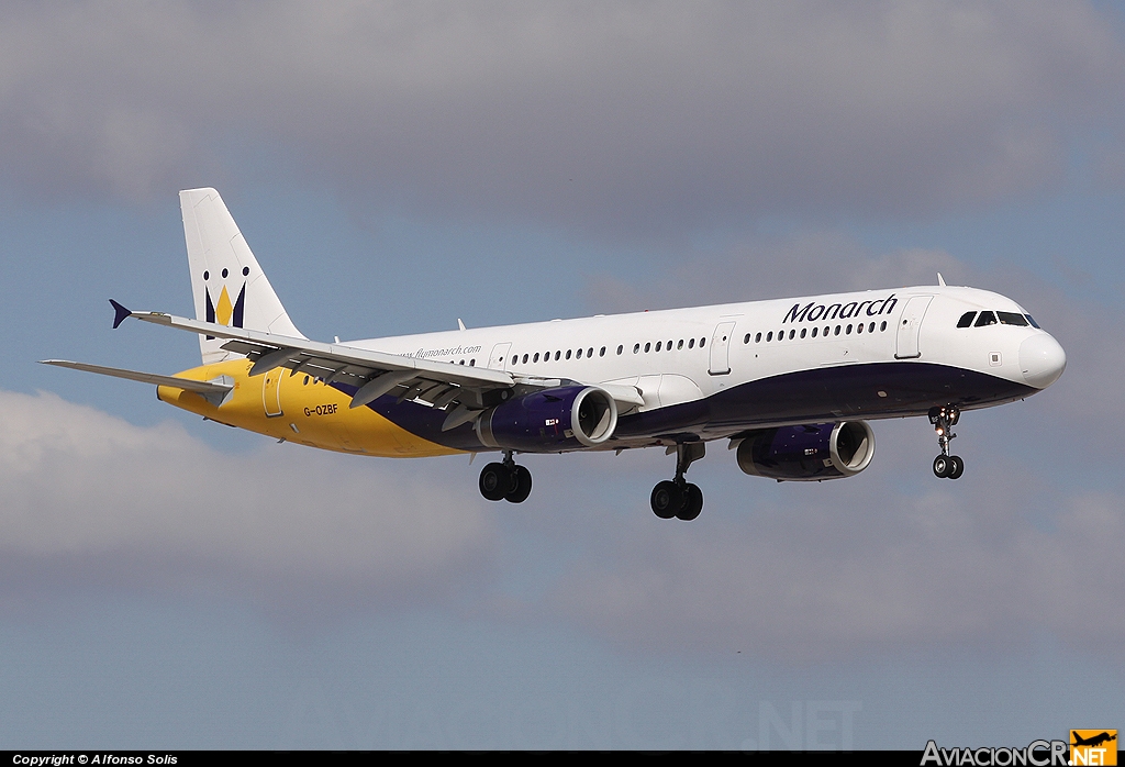 G-OZBF - Airbus A321-231 - Monarch Airlines