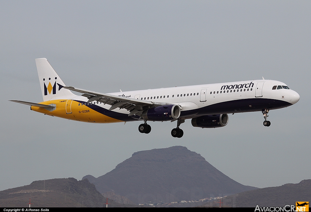 G-OZBR - Airbus A321-231 - Monarch Airlines