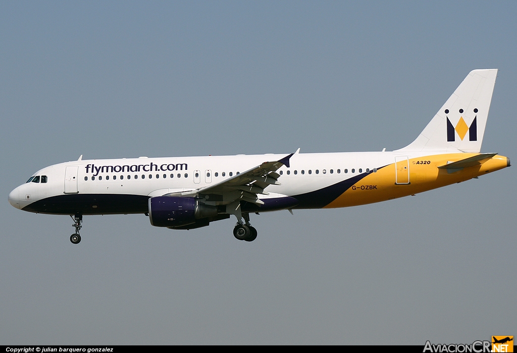 G-OZBK - Airbus A320-214 - Monarch Airlines