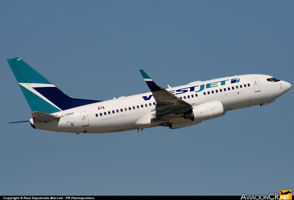 C-FWAO - Boeing 737-7CT - Westjet