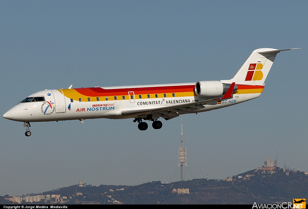EC-HZR - Bombardier CRJ-200ER - Air Nostrum (Iberia Regional)