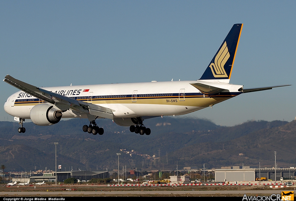 9V-SWS - Boeing 777-312/ER - Singapore Airlines