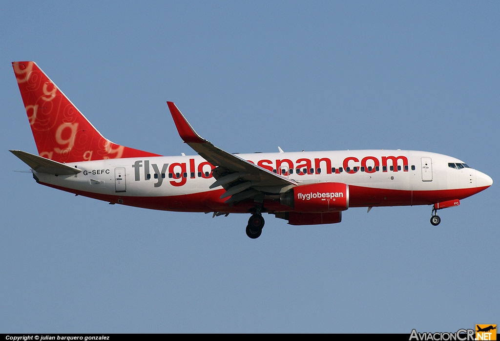 G-SEFC - Boeing 737-7Q8 - Flyglobespan