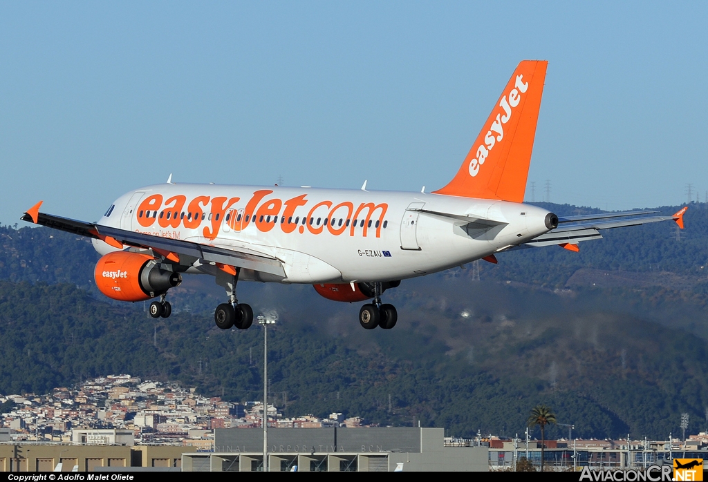 G-EZAU - Airbus A319-111 - EasyJet Airline