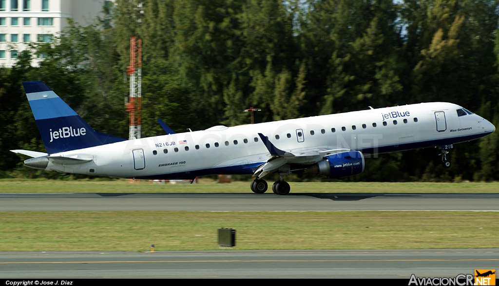 N216JB - Embraer 190-100IGW - Jet Blue
