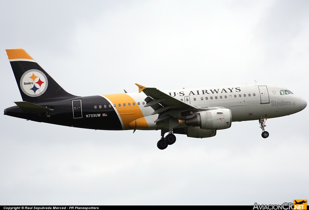 N733UW - Airbus A319-112 - US Airways