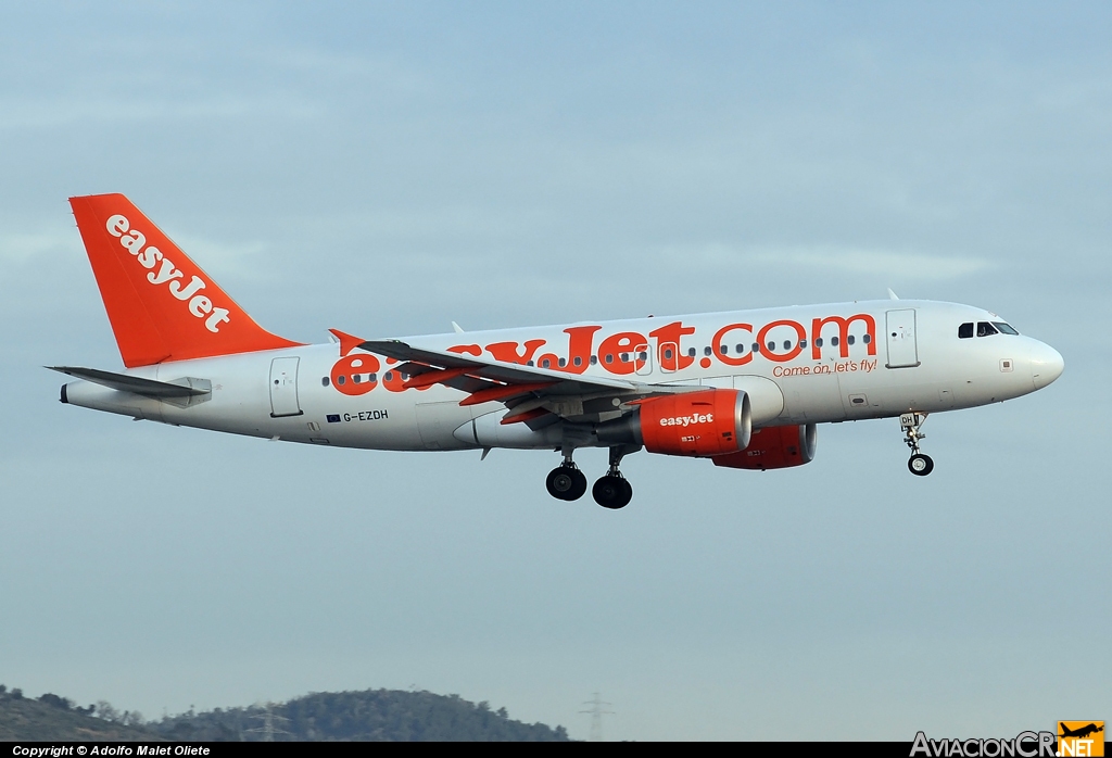 G-EZDH - Airbus A319-111 - EasyJet Airline