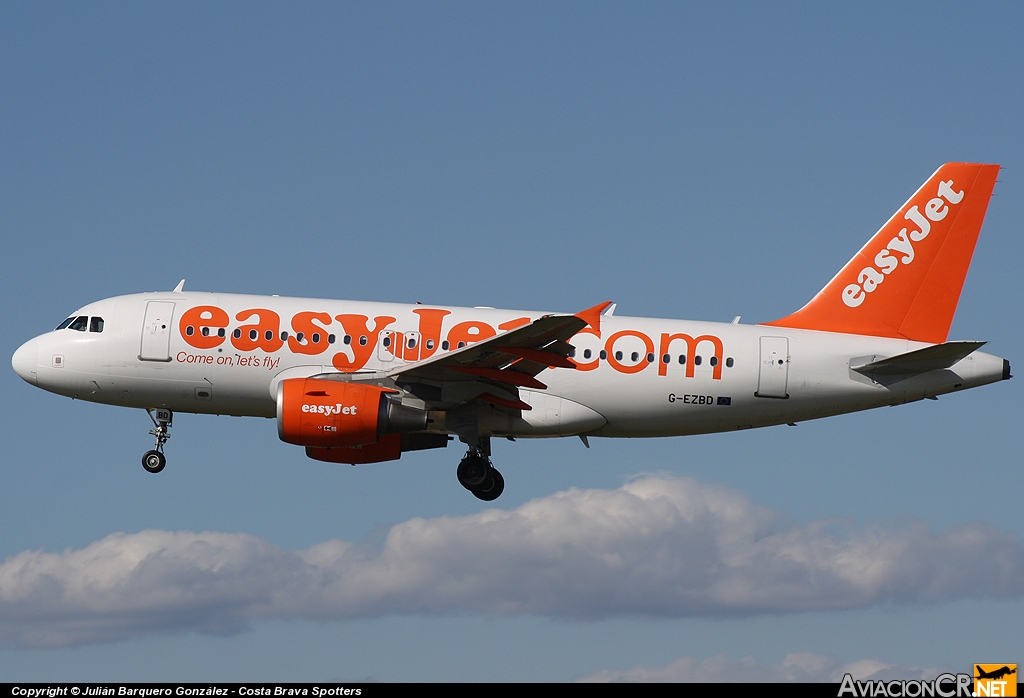 G-EZBD - Airbus A319-111 - EasyJet Airline