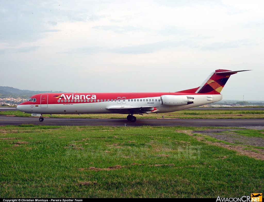 HK-4420 - Fokker 100 - Avianca Colombia