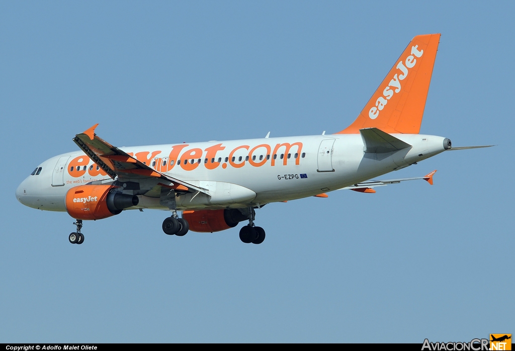 G-EZPG - Airbus A319-111 - EasyJet Airlines