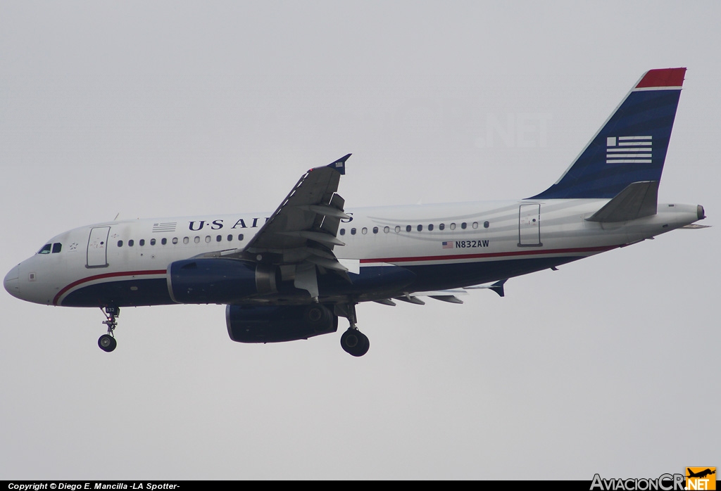 N832AW - Airbus A319-114 - US Airways