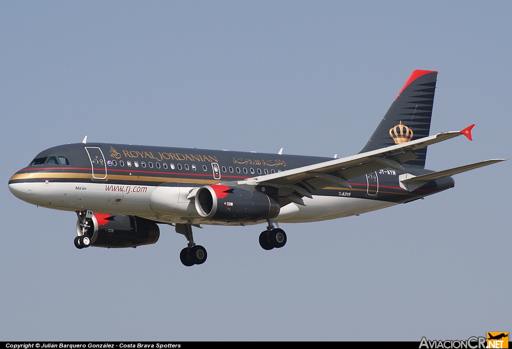 JY-AYN - Airbus A319-132 - Royal Jordanian