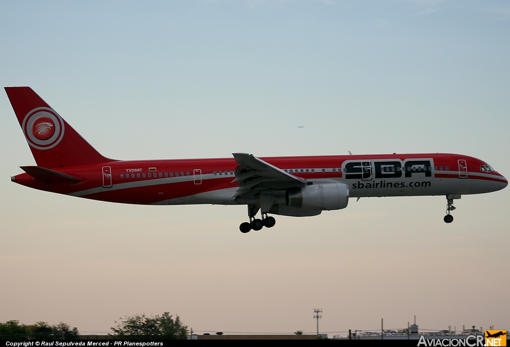 YV288T - Boeing 757-21B - Santa Bárbara Airlines