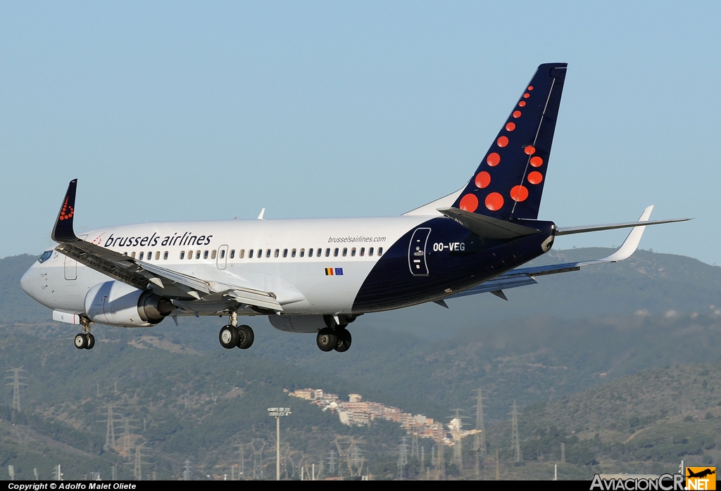 OO-VEG - Boeing 737-36N - Brussels airlines