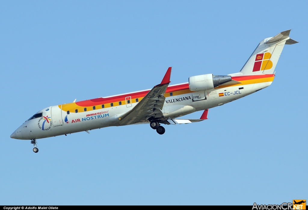 EC-JCL - Canadair CL-600-2B19 Regional Jet CRJ-200ER - Iberia Regional (Air Nostrum)