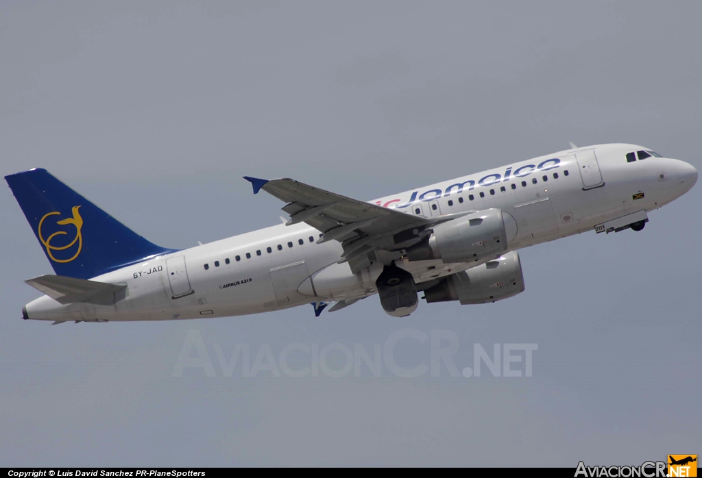 6Y-JAD - Airbus A319-112 - Air Jamaica