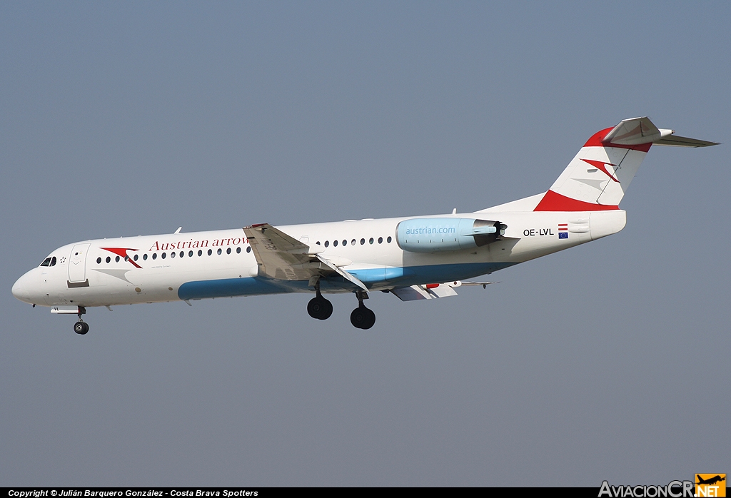 OE-LVL - Fokker 100 - Austrian arrows