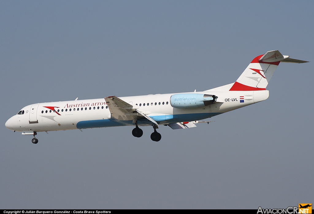 OE-LVL - Fokker 100 - Austrian arrows