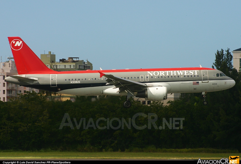 N308US - Airbus A320-211 - Northwest Airlines