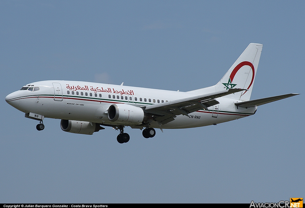 CN-RNG - Boeing 737-5B6 - Royal Air Maroc