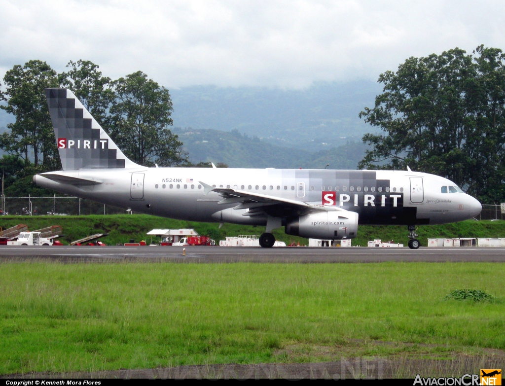 N524NK - Airbus A319-132 - Spirit