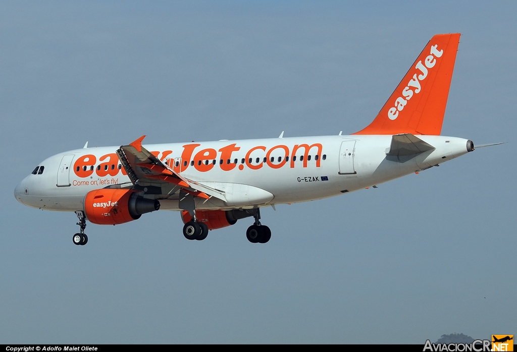 G-EZAK - Airbus A319-111 - EasyJet Airline