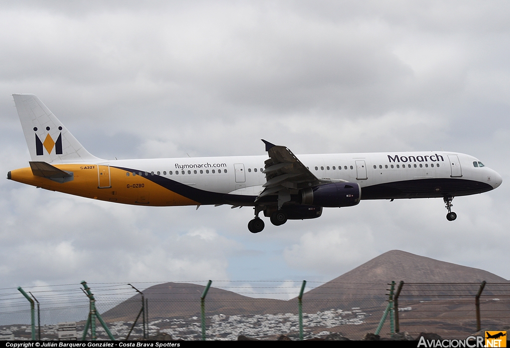 G-OZBO - Airbus A321-231 - Monarch Airlines