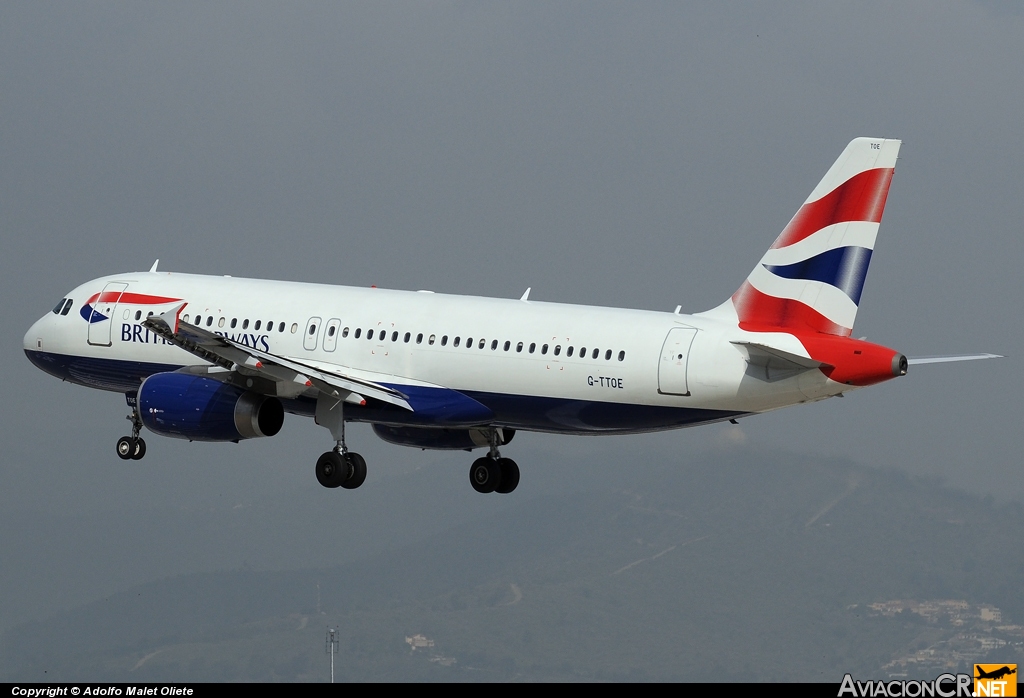 G-TTOE - Airbus A320-232 - British Airways