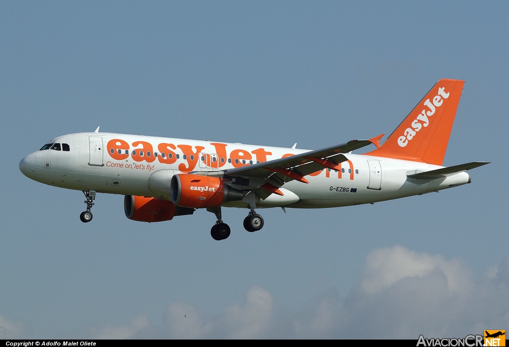 G-EZBG - Airbus A319-111 - EasyJet Airline