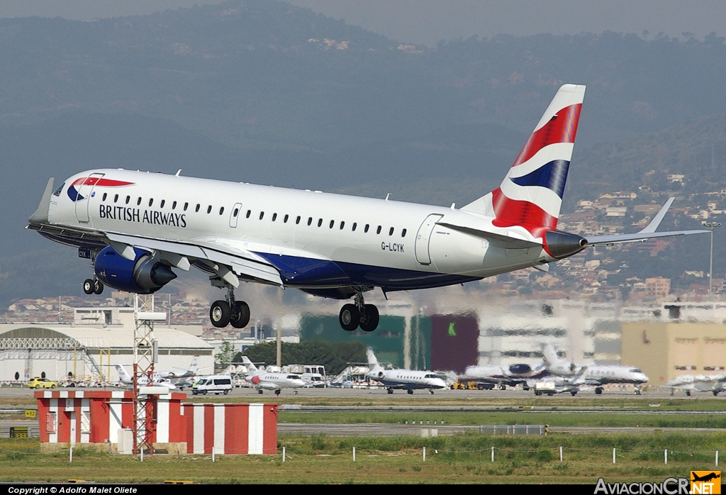 G-LCYK - Embraer 190-100SR - BA CityFlyer