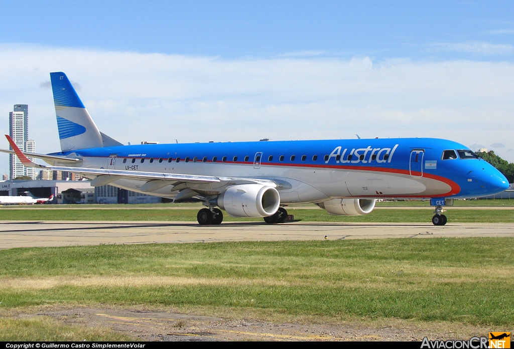 LV-CET - Embraer 190-100IGW - Austral Líneas Aéreas