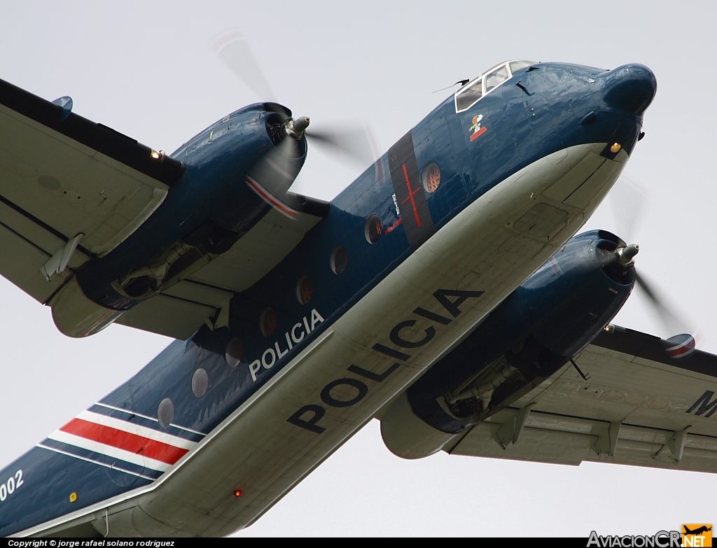 MSP002 - De Havilland Canada C-7A Caribou - Ministerio de Seguridad Pública - Costa Rica