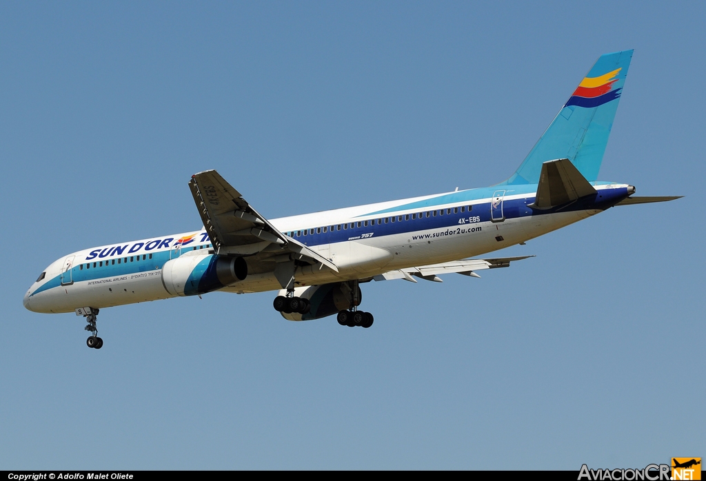 4X-EBS - Boeing 757-258/ER - Sun d'Or International Airlines