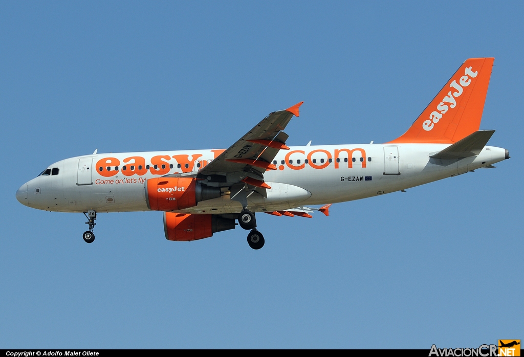 G-EZAW - Airbus A319-111 - EasyJet Airline