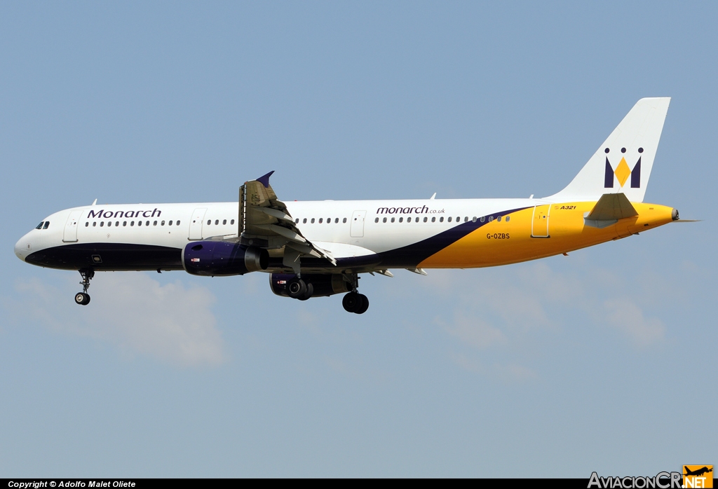 G-OZBS - Airbus A321-231 - Monarch Airlines