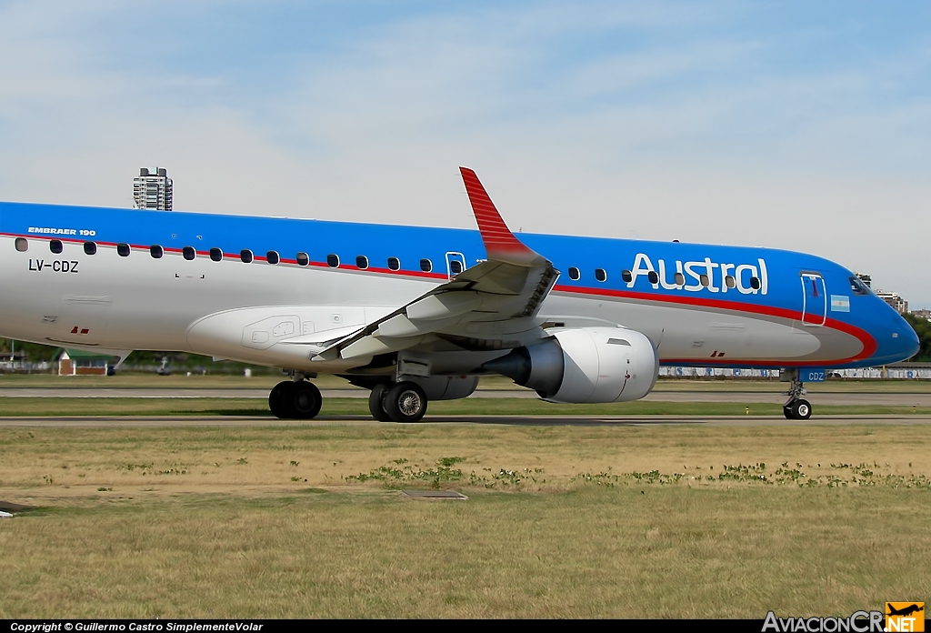 LV-CDZ - Embraer 190-100IGW - Austral Líneas Aéreas