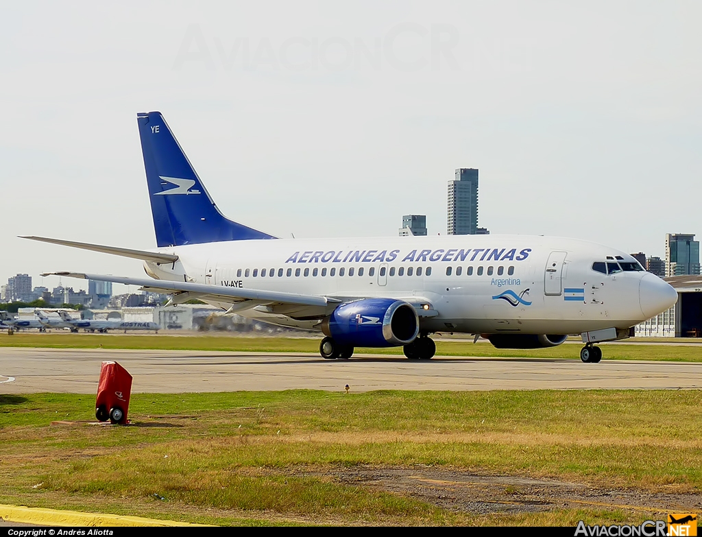 LV-AYE - Boeing 737-5H6 - Aerolineas Argentinas