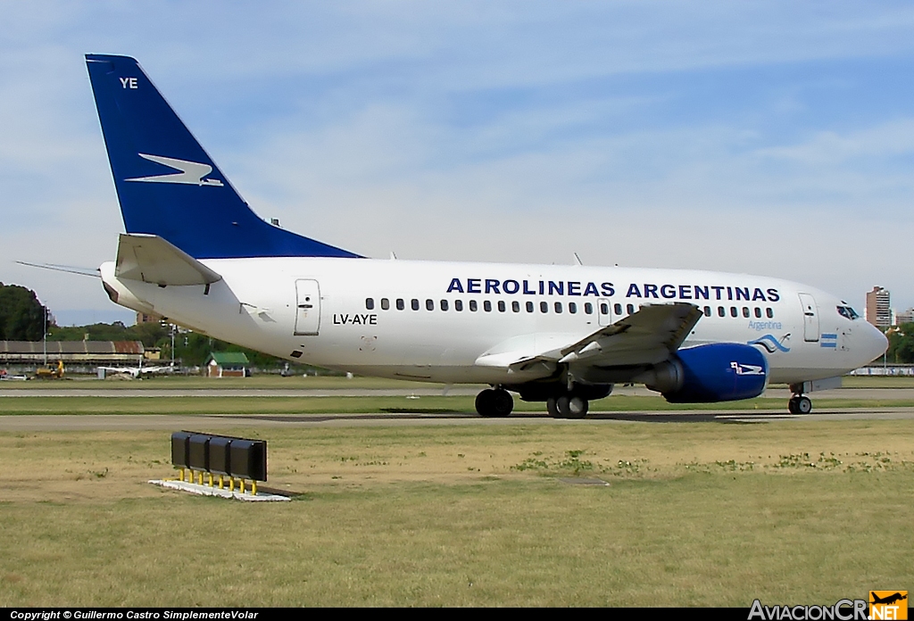 LV-AYE - Boeing 737-5H6 - Aerolineas Argentinas