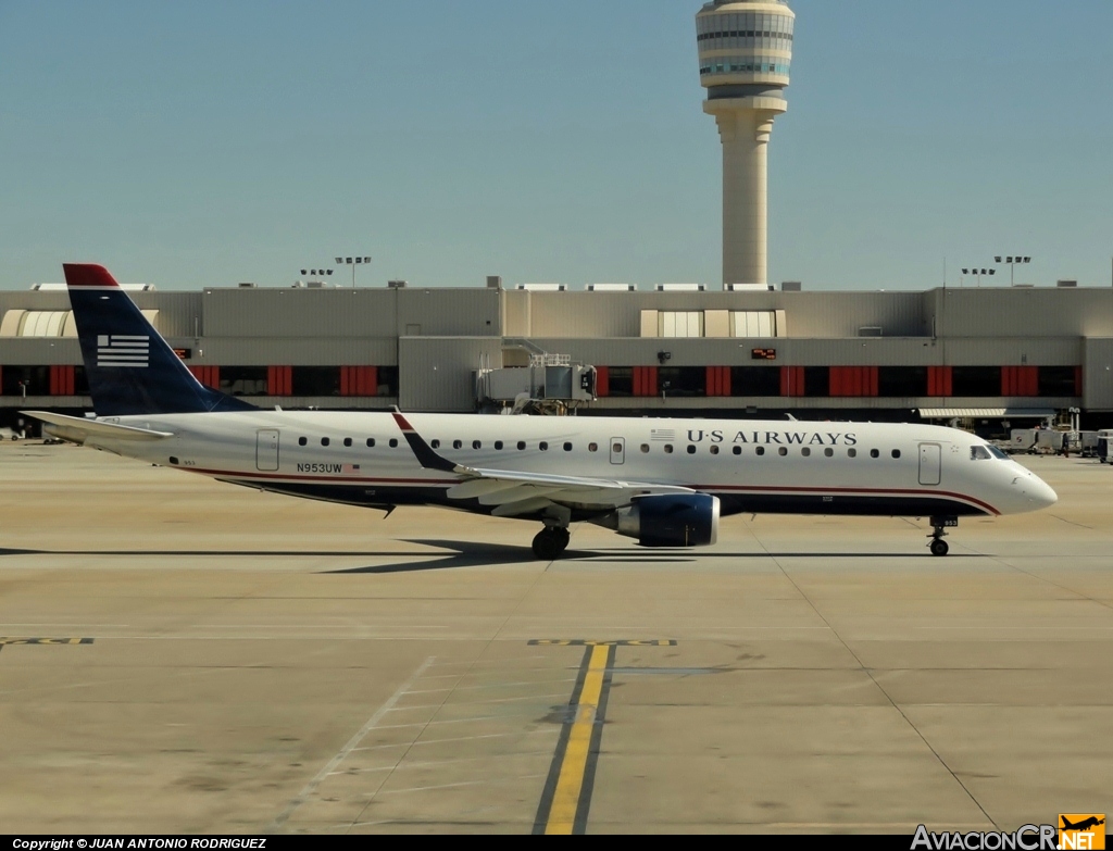 N953UW - Embraer 190-100IGW - US Airways