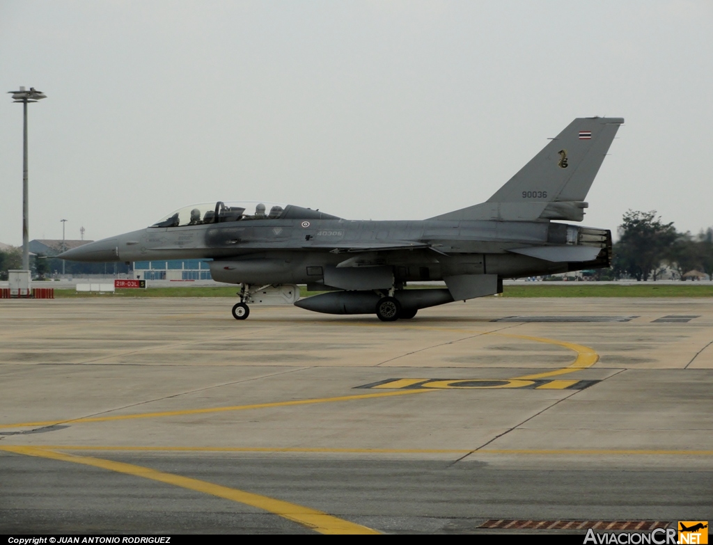 90036 - General Dynamics F-16B Fighting Falcon - Real Fuerza Aerea de Tailandia