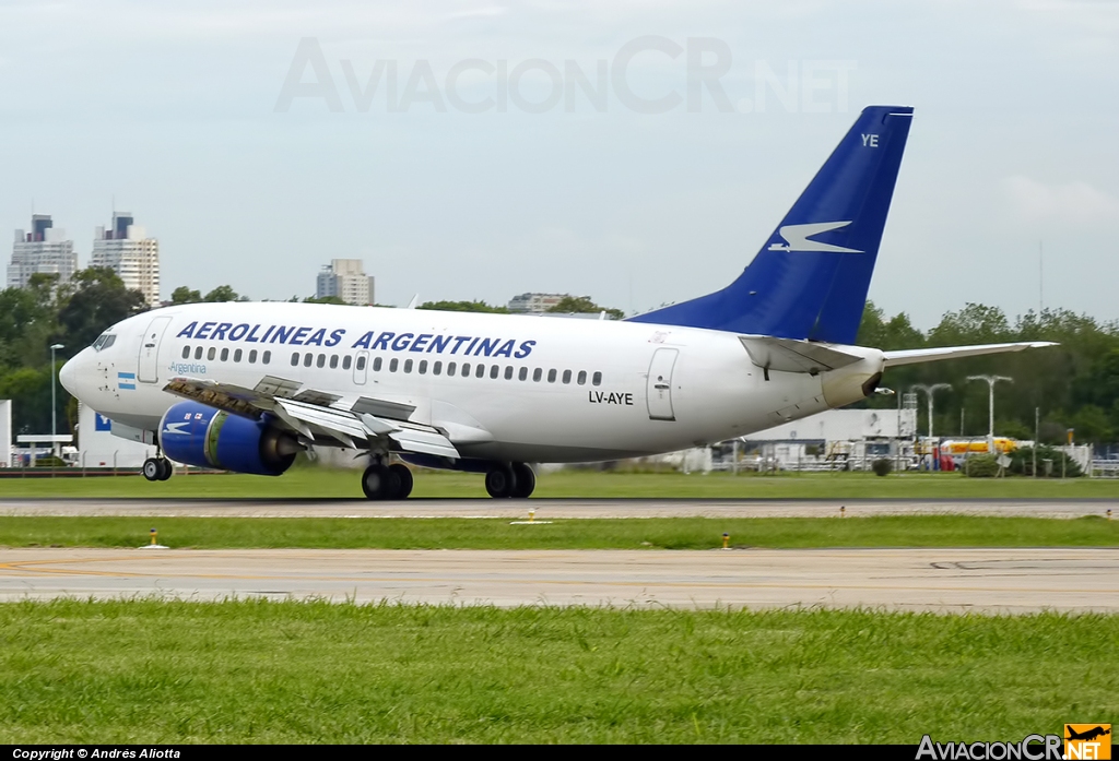 LV-AYE - Boeing 737-5H6 - Aerolineas Argentinas