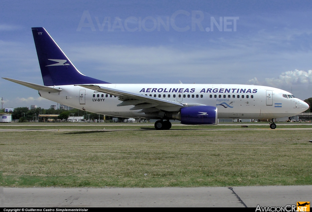 LV-BYY - Boeing 737-7BD - Aerolineas Argentinas