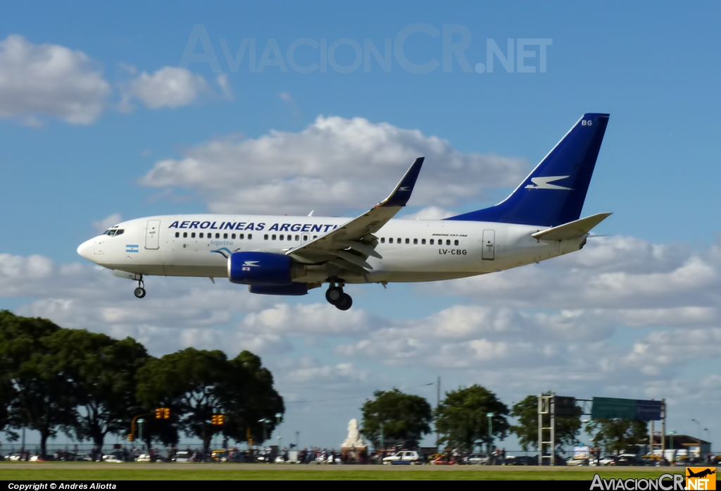LV-CBG - Boeing 737-73V - Aerolineas Argentinas