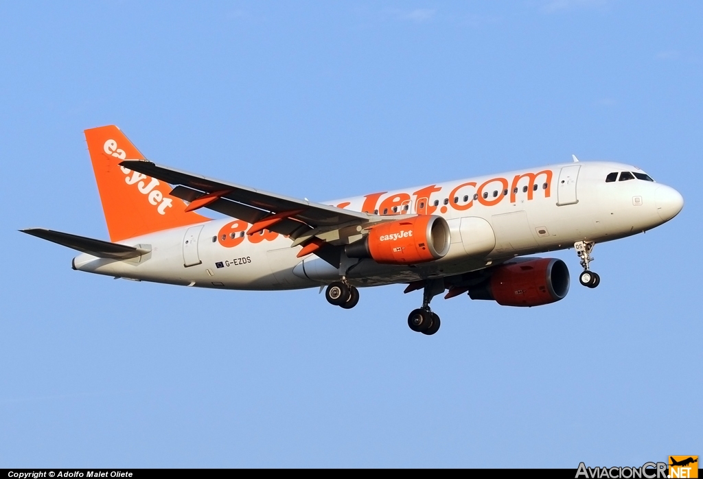 G-EZDS - Airbus A319-111 - EasyJet Airline